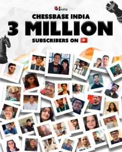 ChessBase India Hits 3 Million YouTube Subscribers