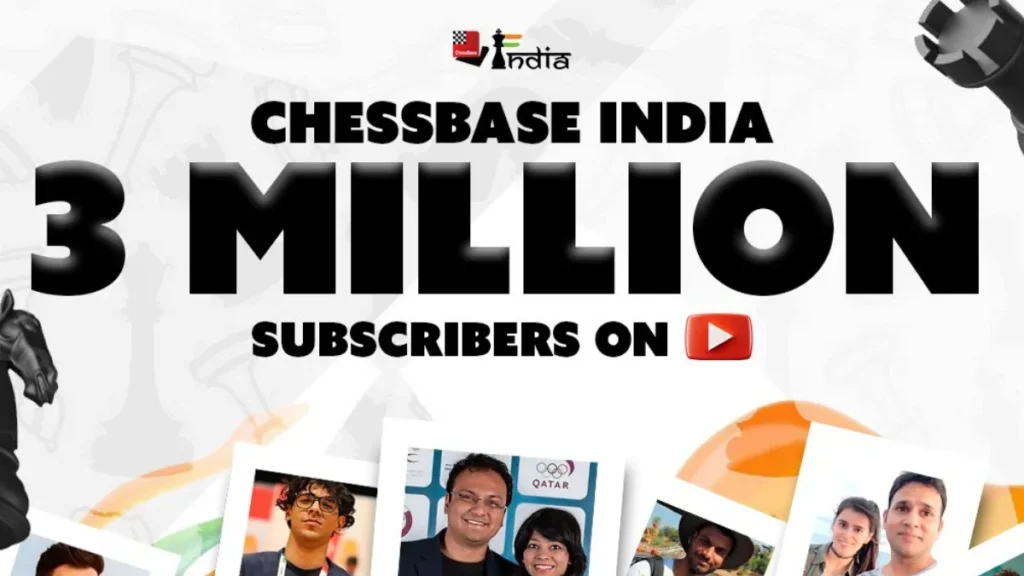 ChessBase India Hits 3 Million YouTube Subscribers